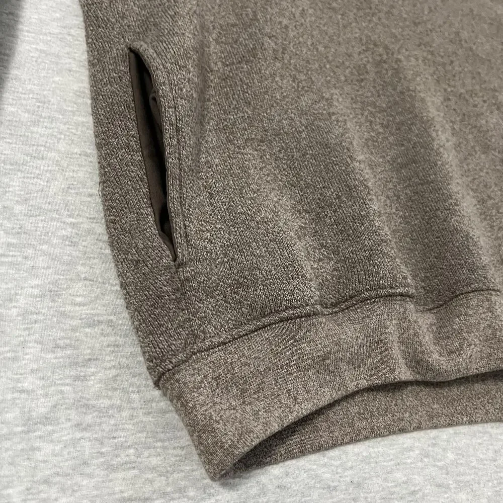 PGA Tour Pullover Mens 2XL‎ Brown Half Zip Sweater Fleece Lined Golf Casual